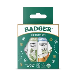 Badger Balm Classic Lipcare Kit - Green (x 4 Lip Balms)