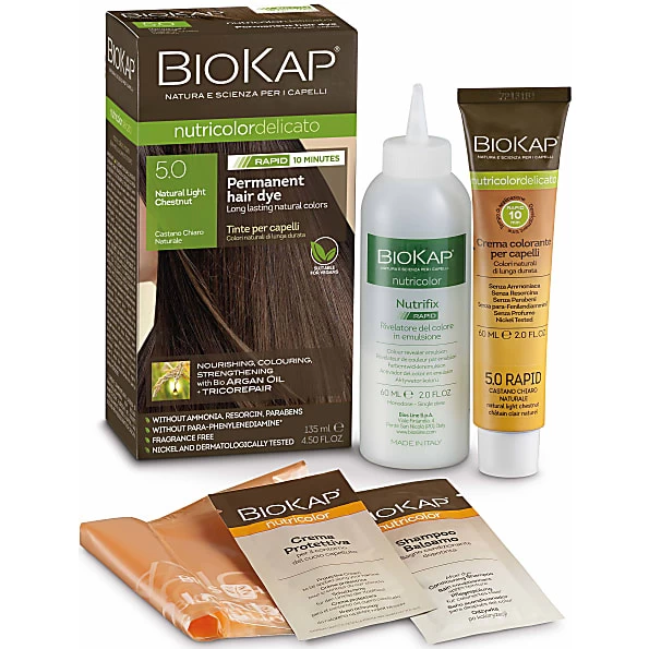 BIOKAP Natural Light Chestnut 5.0 Rapid Hair Dye 1 BIOKAP Natural Light Chestnut 5.0 Rapid Hair Dye