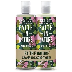 Faith In Nature Wild Rose Banded Shampoo & Conditioner